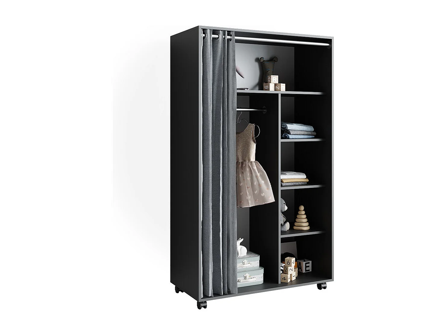 Armoire gris 100x50x168 doros