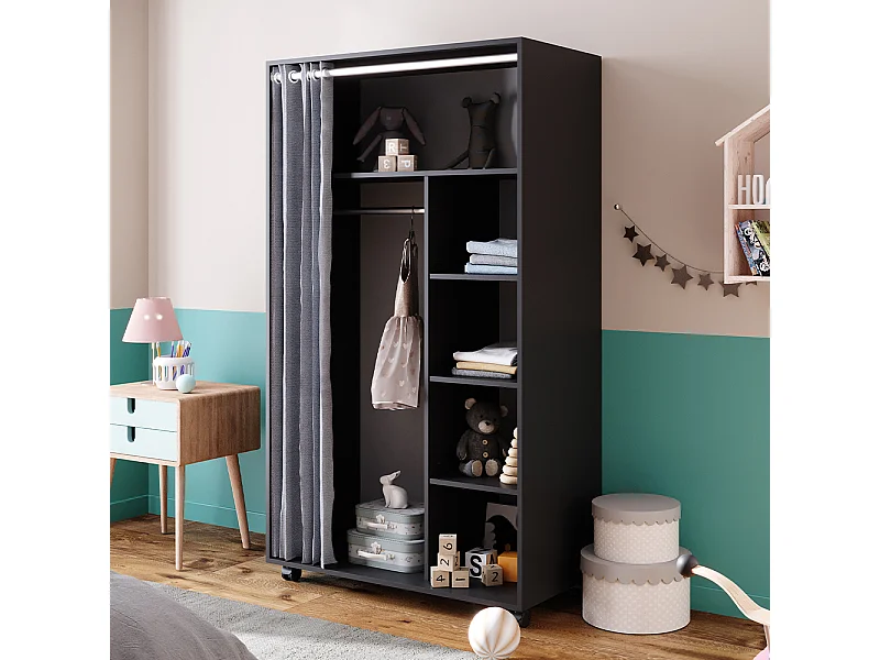 Armoire gris 100x50x168 doros