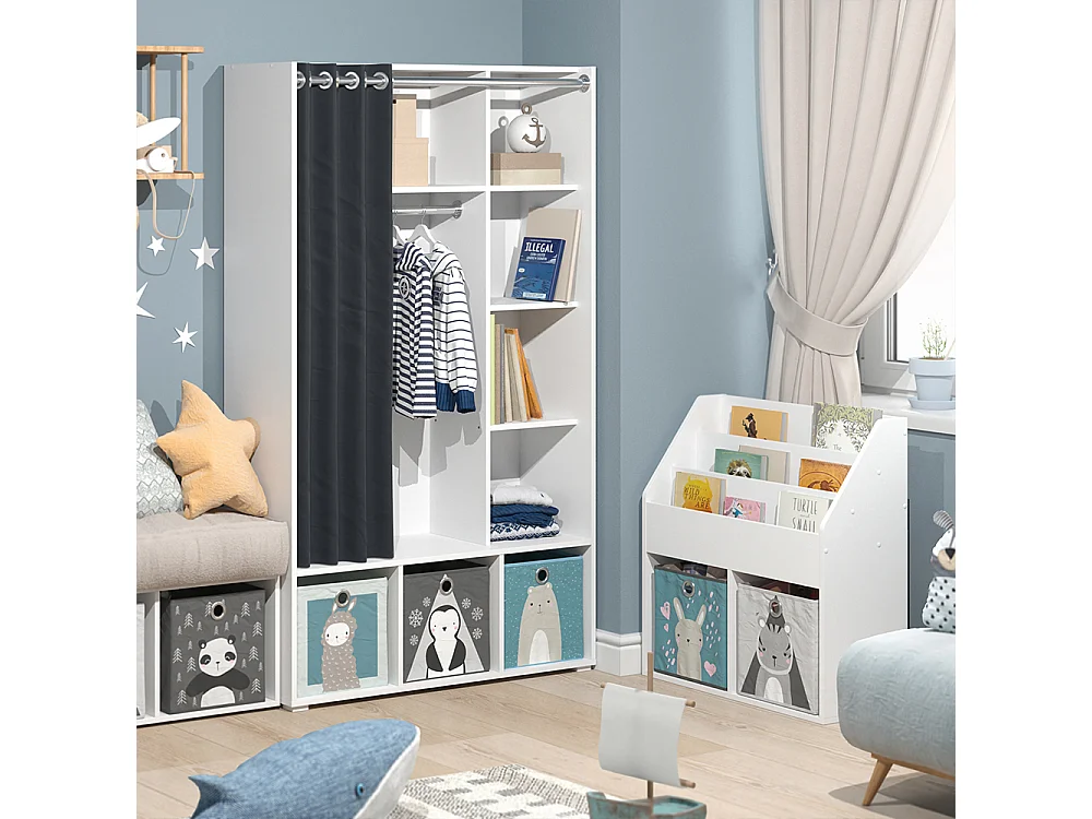 Armoire pour enfants blanc 105.8x38x178.1 luigi