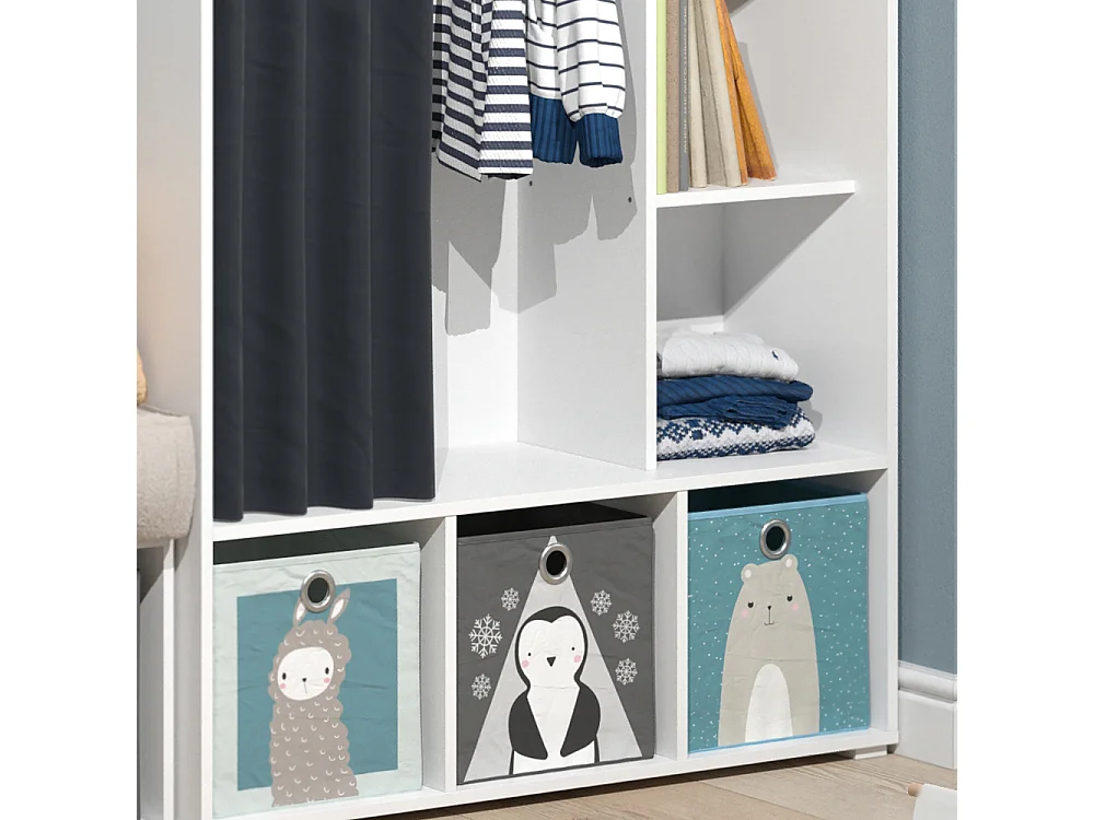 Armoire pour enfants blanc 105.8x38x178.1 luigi