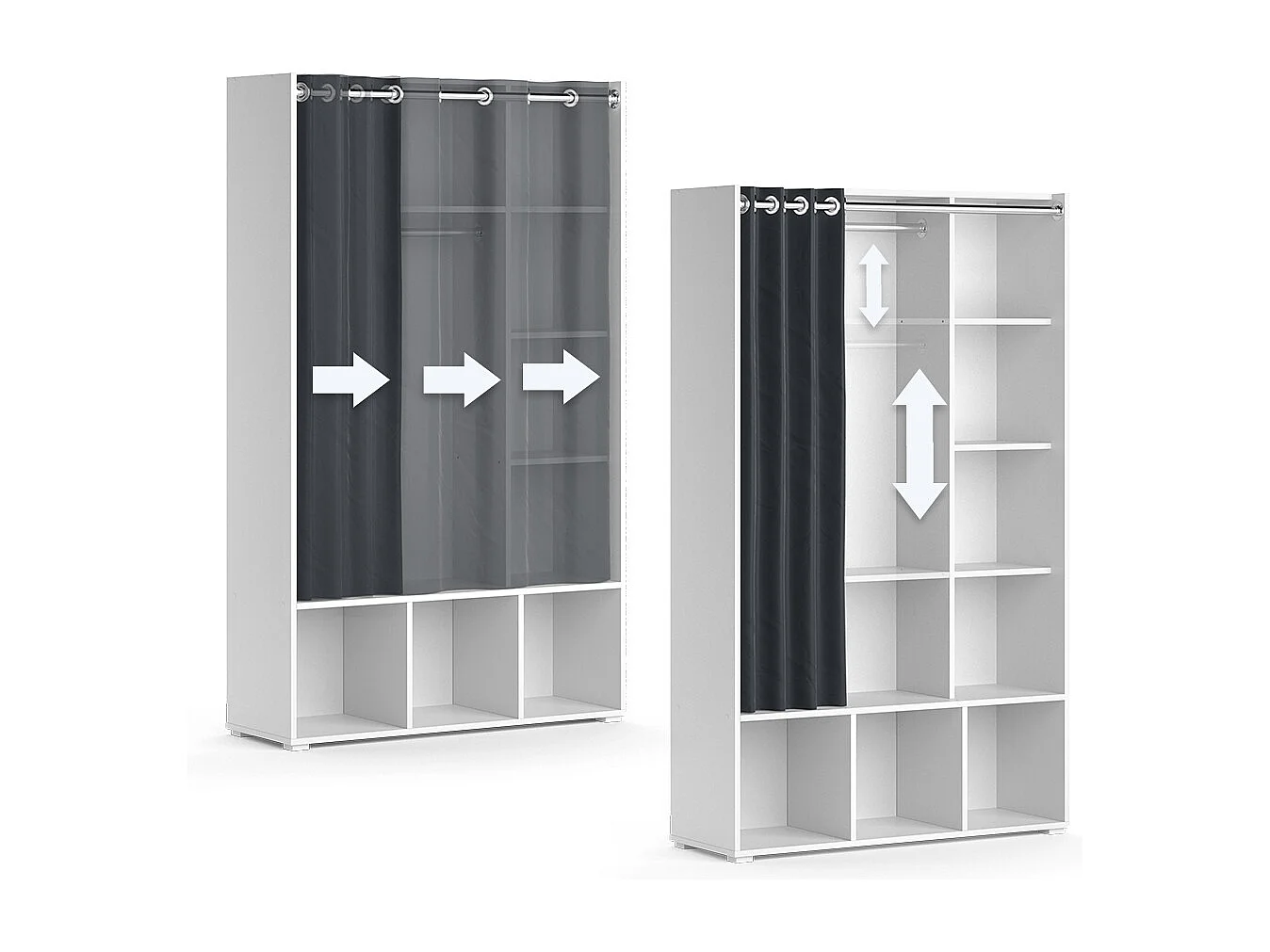 Armoire pour enfants blanc 105.8x38x178.1 luigi