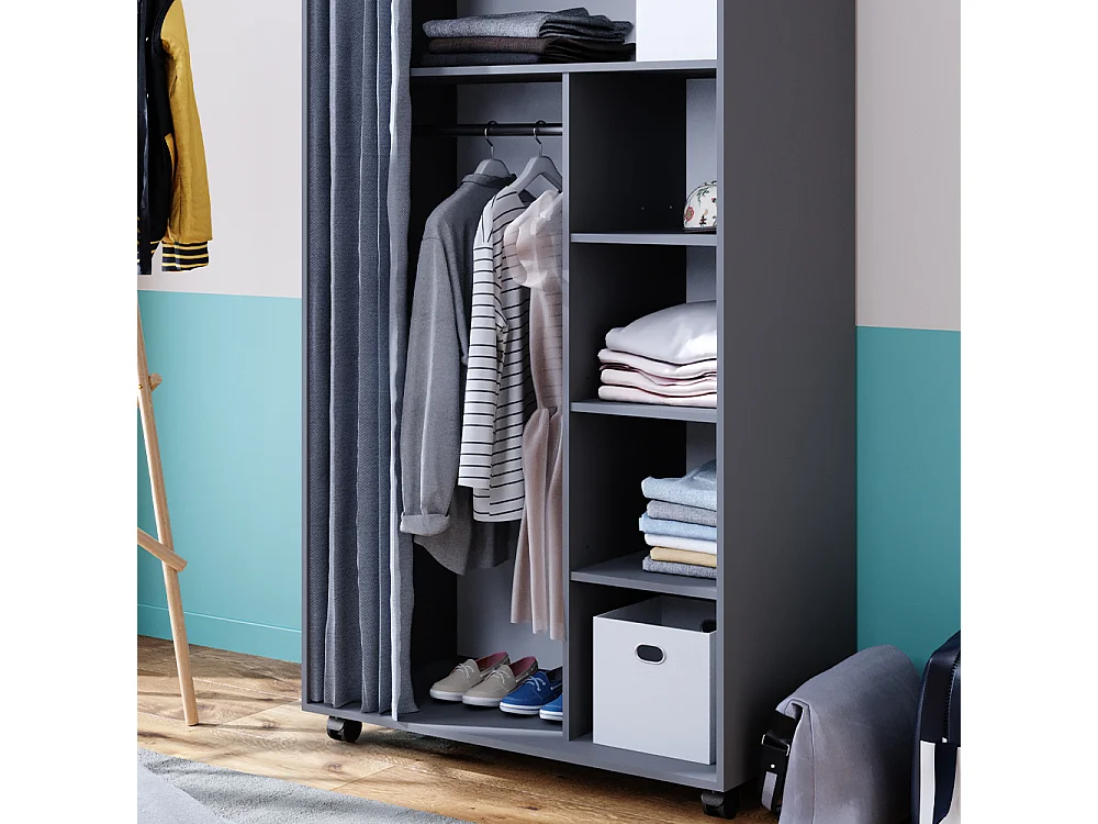 Armoire gris 100x50x168 doros