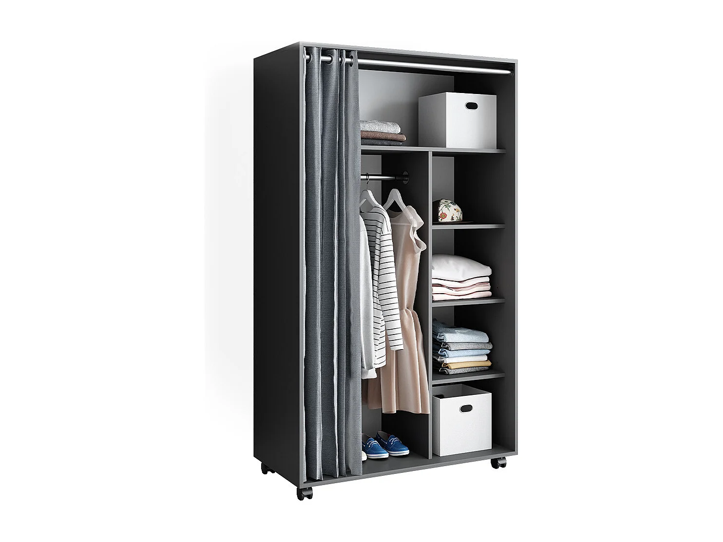 Armoire gris 100x50x168 doros