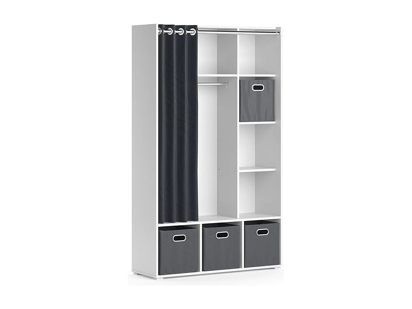 Tøjskab hvid 38x105.8x178.1 luigi
