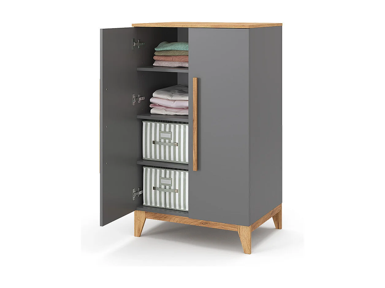 Armoire pour enfants gris 70x53.4x120 malia