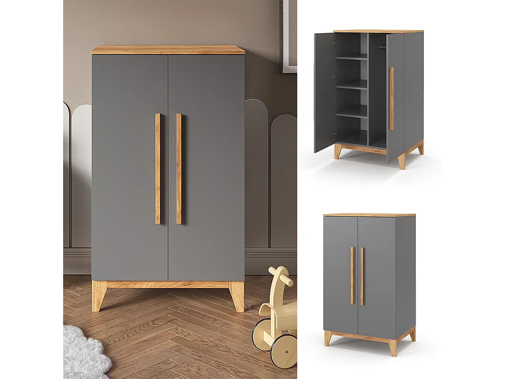 Armoire pour enfants gris 70x53.4x120 malia