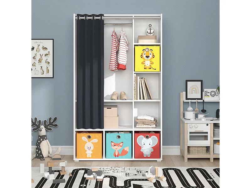 Armoire pour enfants blanc 105.8x38x178.1 luigi