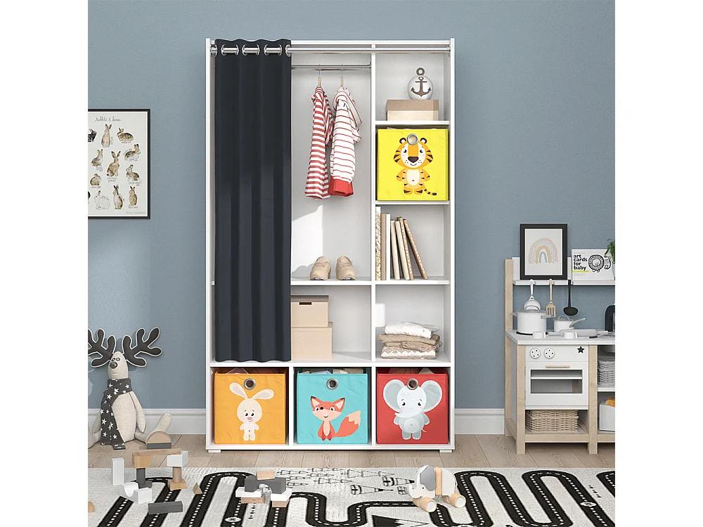 Armoire pour enfants blanc 105.8x38x178.1 luigi