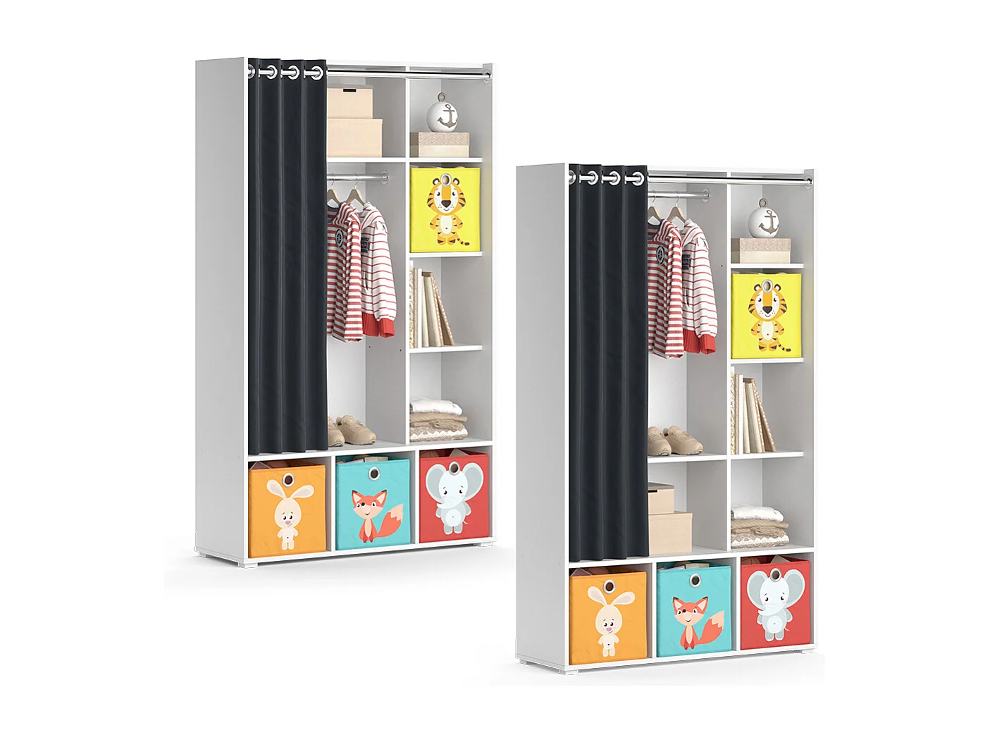 Armoire pour enfants blanc 105.8x38x178.1 luigi