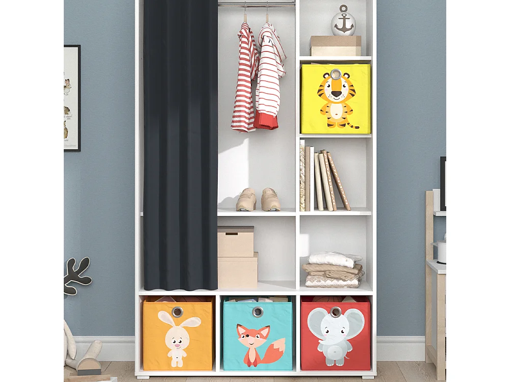 Kinderkledingkast wit 105.8x38x178.1 luigi