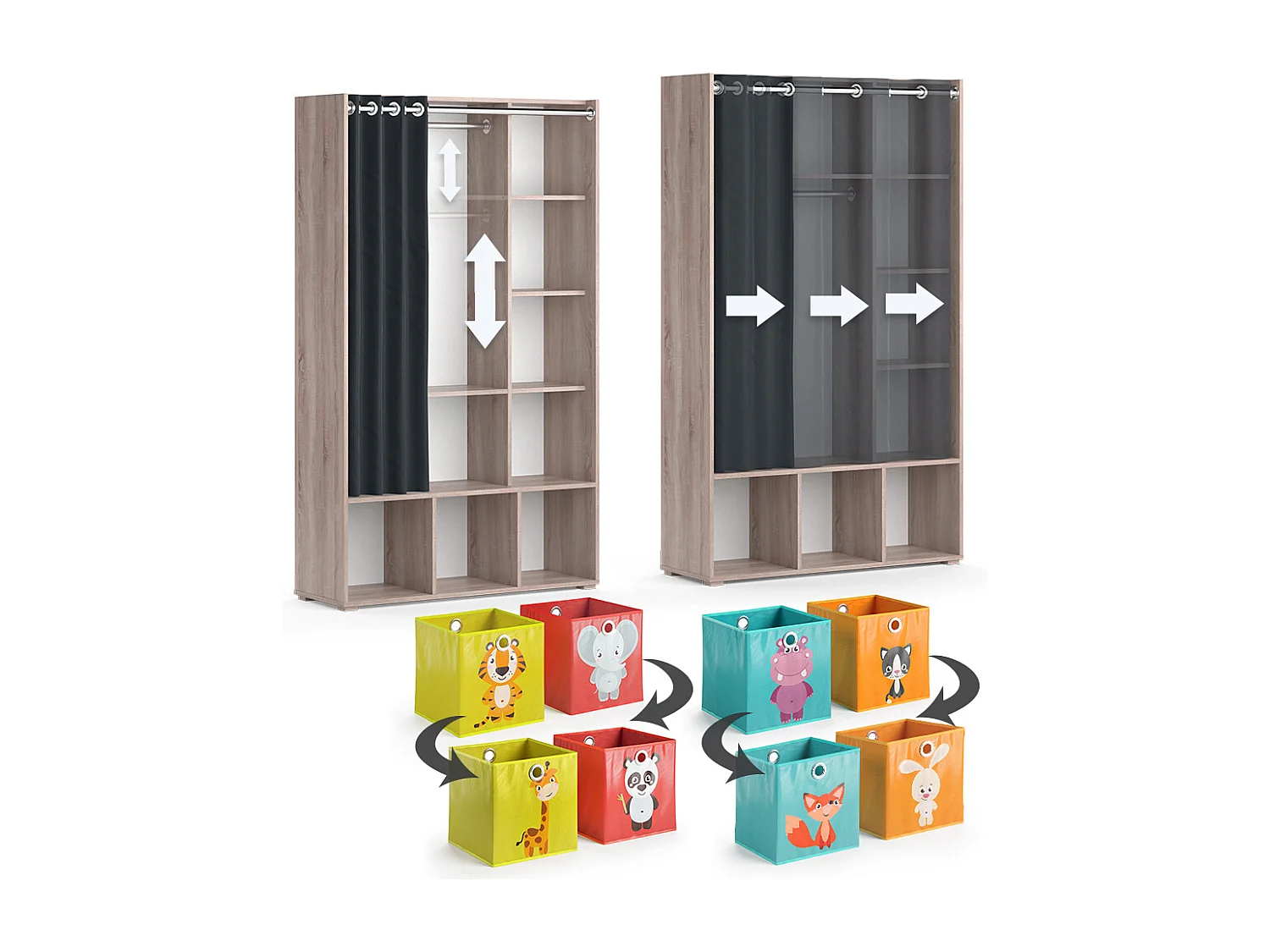 Armoire pour enfants sonoma 105.8x38x178.1 luigi