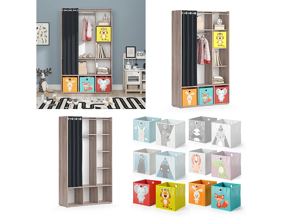 Armoire pour enfants sonoma 105.8x38x178.1 luigi