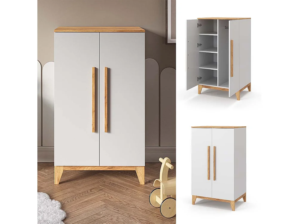 Armoire pour enfants blanc 70x53.4x120 malia