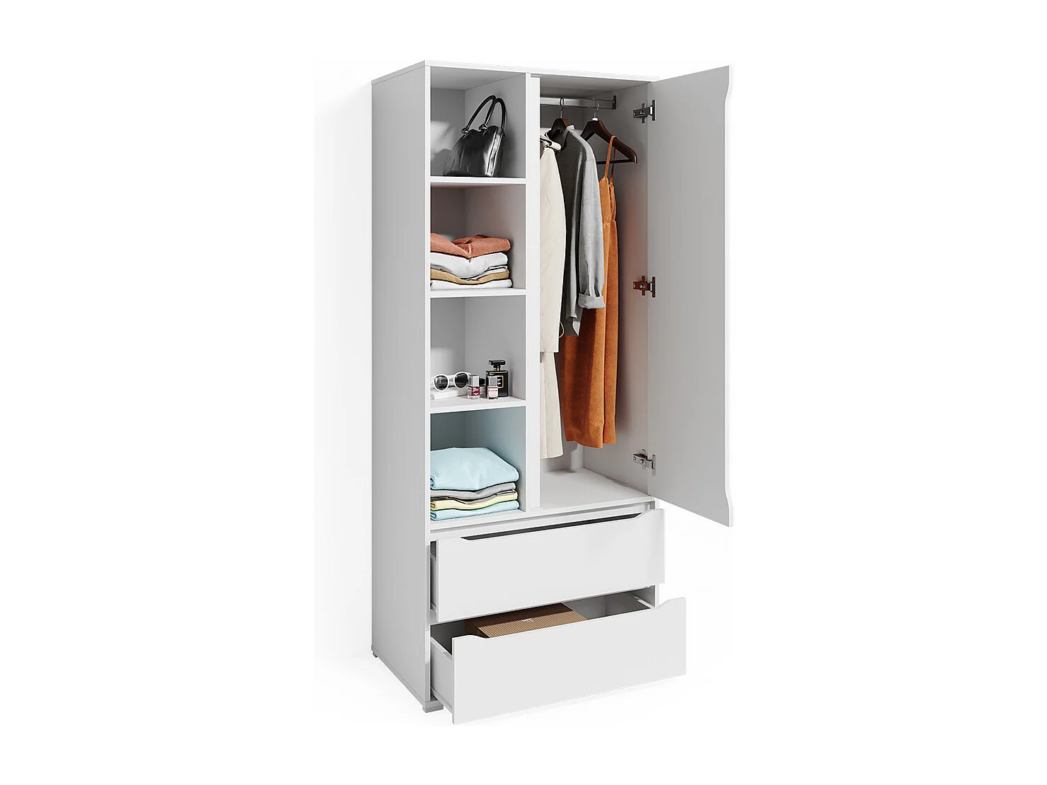 Armoire blanc 80x48x189.9 ruben