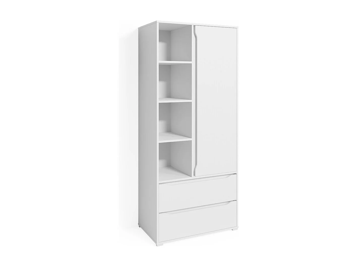 Tøjskab hvid 80x48x189.9 ruben