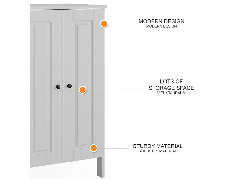 Armoire pour enfants blanc 70x53.4x120.6 ajaton