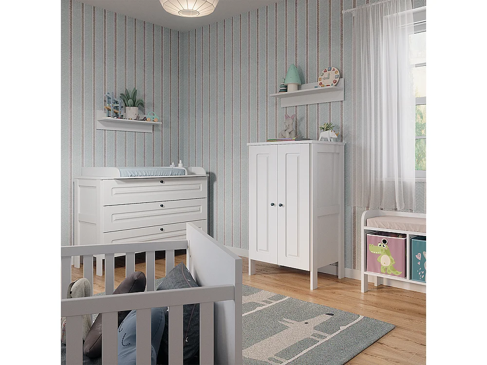 Armoire pour enfants blanc 70x53.4x120.6 ajaton