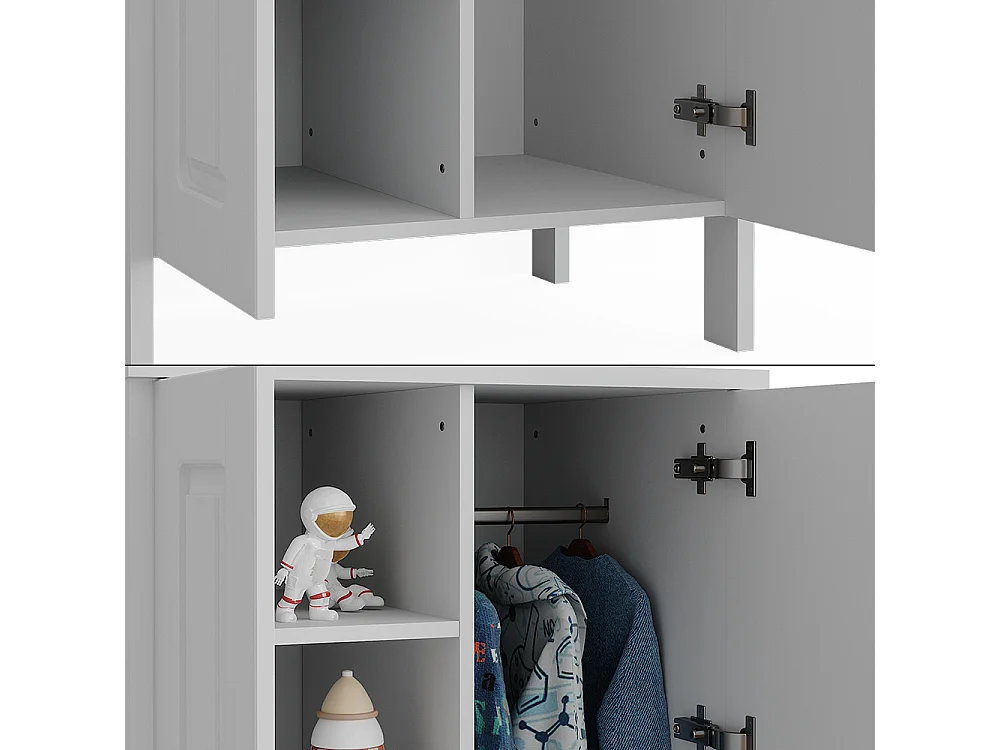 Armoire pour enfants blanc 70x53.4x120.6 ajaton