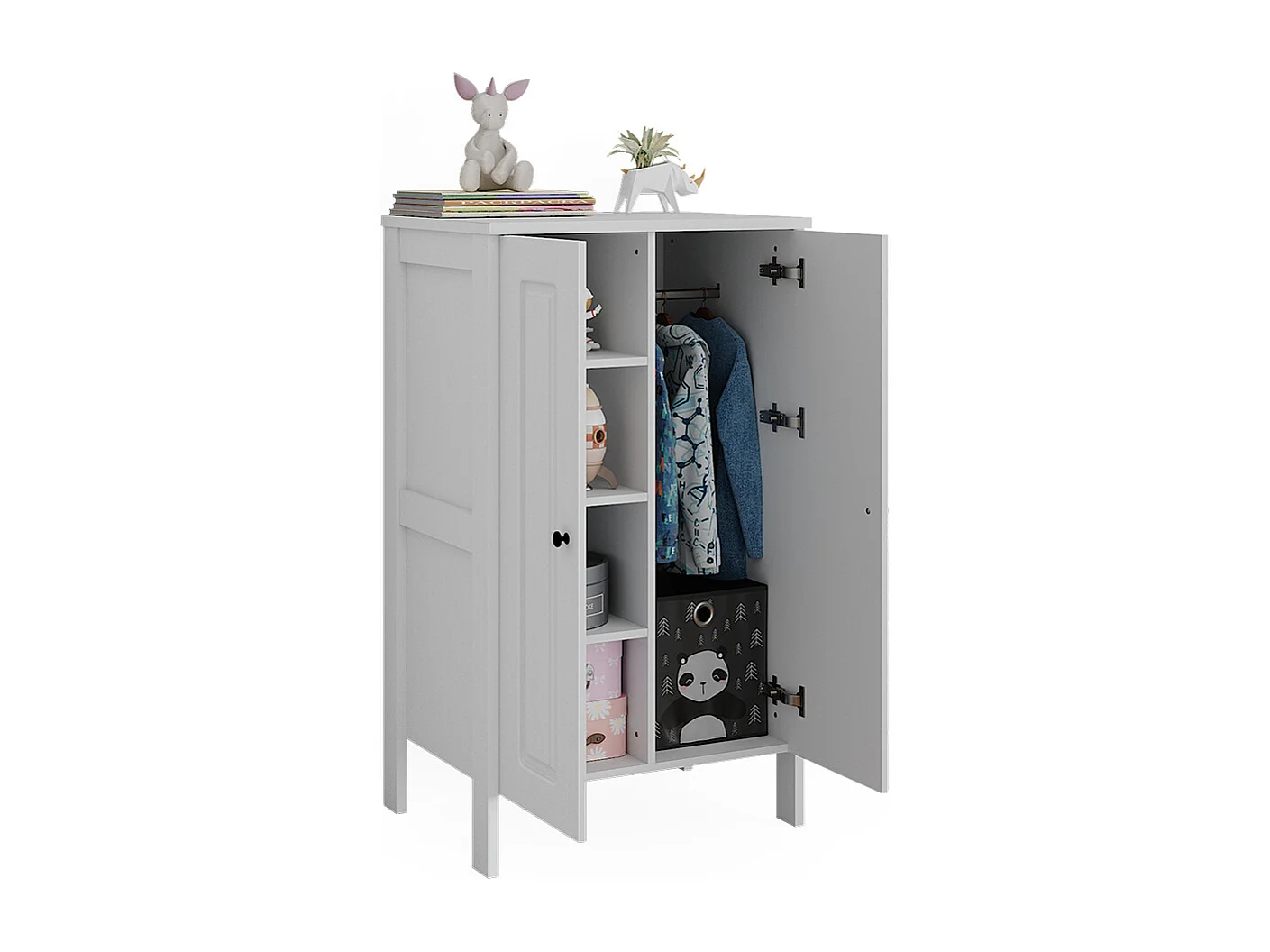 Armoire pour enfants blanc 70x53.4x120.6 ajaton