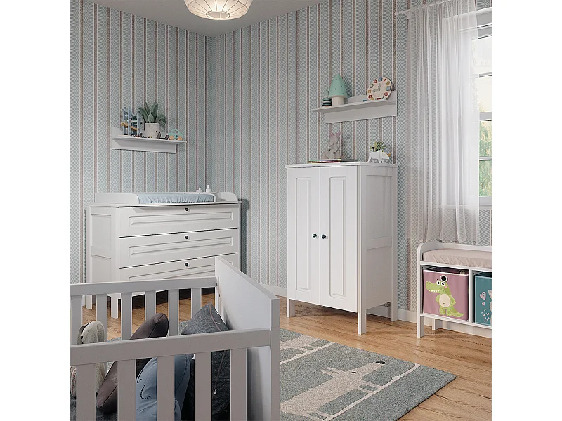 Armoire pour enfants blanc 70x53.4x120.6 ajaton