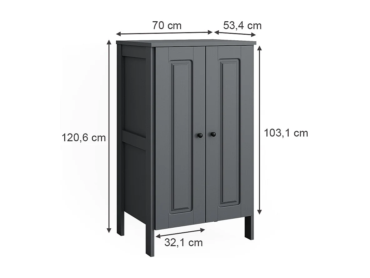 Armoire pour enfants gris 70x53.4x120.6 ajaton