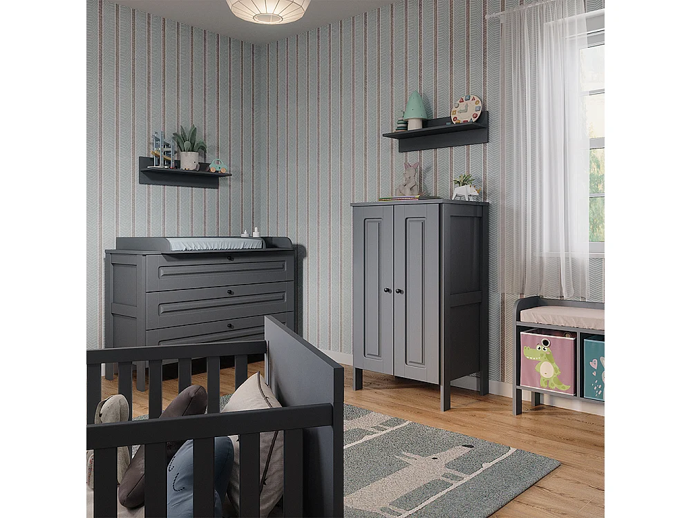 Armoire pour enfants gris 70x53.4x120.6 ajaton