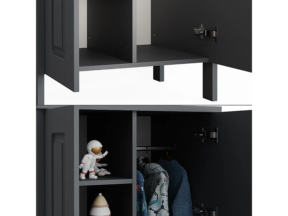 Armoire pour enfants gris 70x53.4x120.6 ajaton
