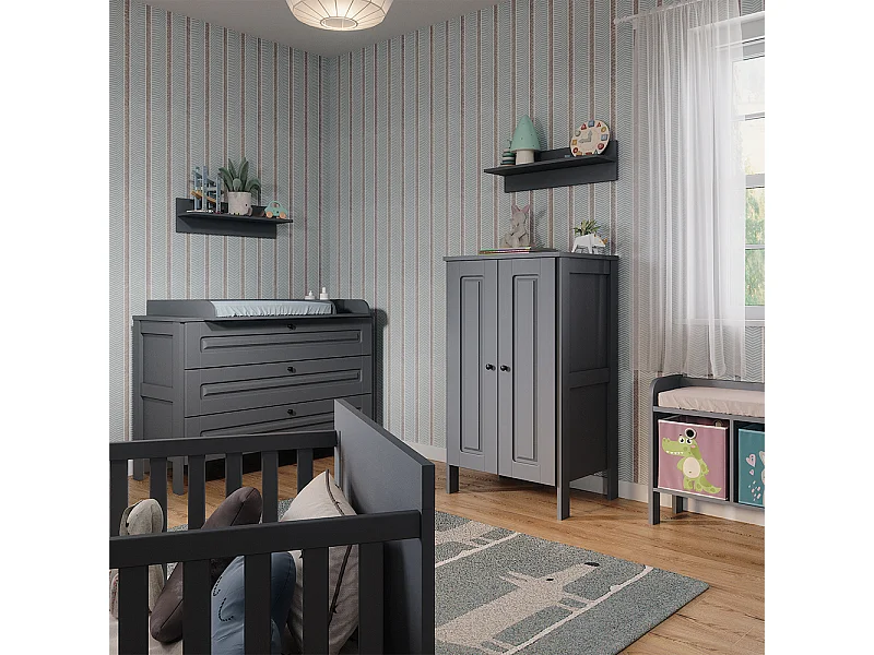 Armoire pour enfants gris 70x53.4x120.6 ajaton