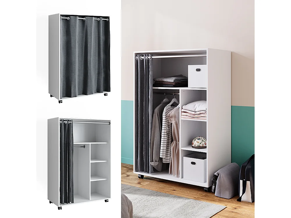 Armoire blanc 100x50x146.6 doros