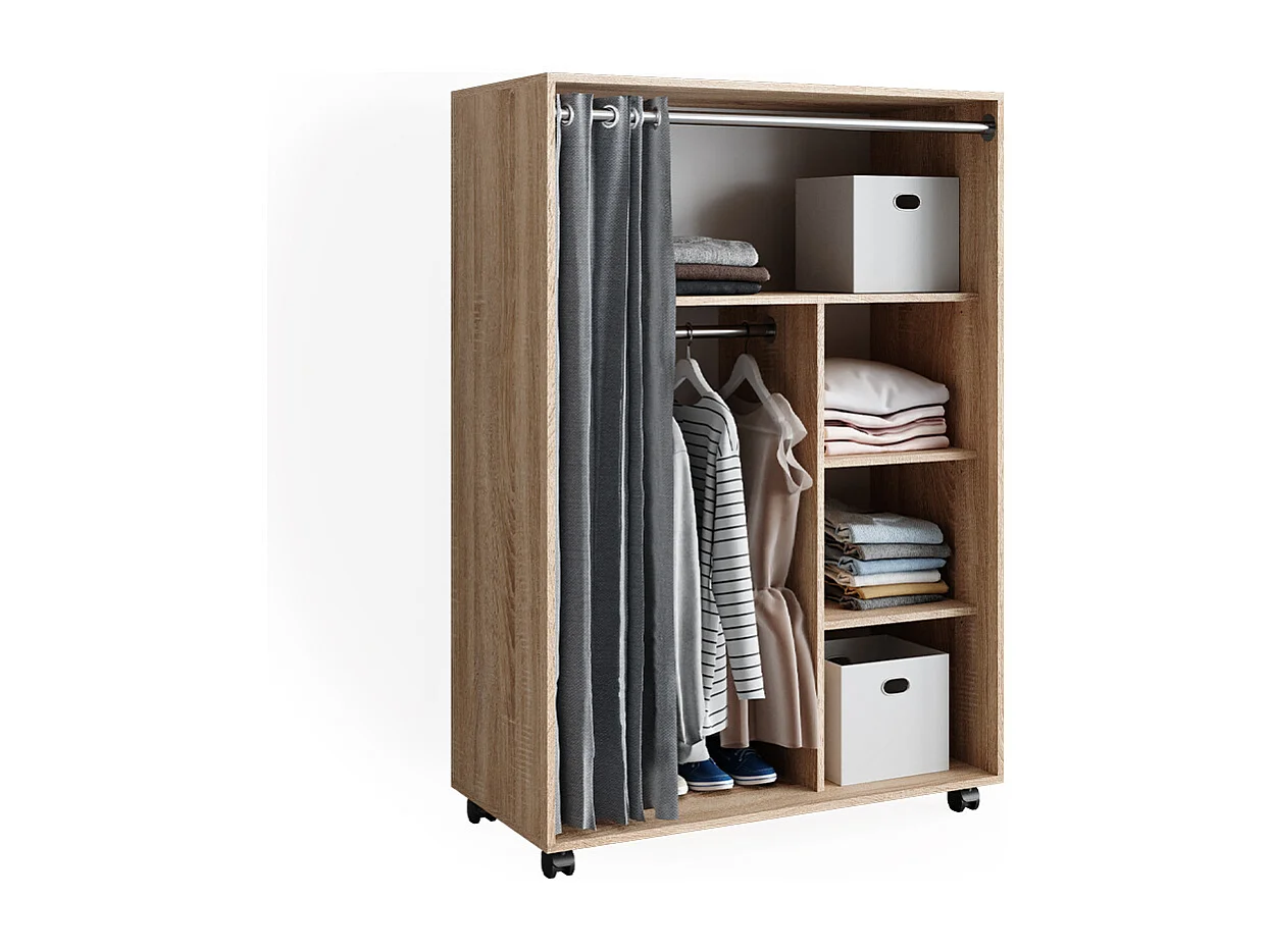 Armadio multifunzione sonoma 100x50x146.6 doros