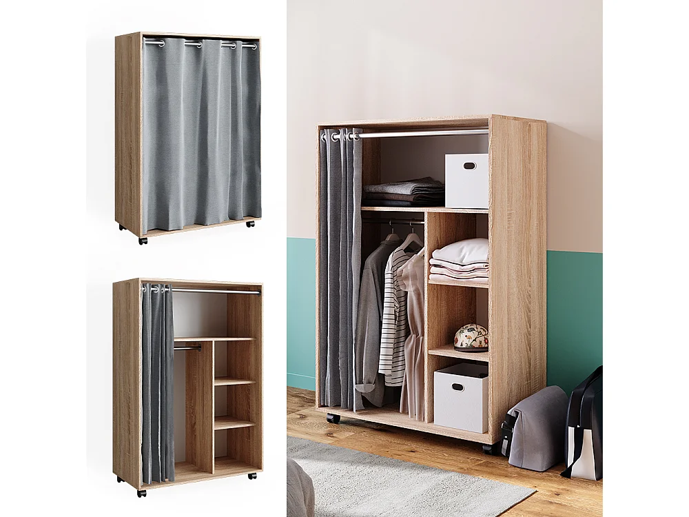 Tøjskab sonoma 100x50x146.6 doros