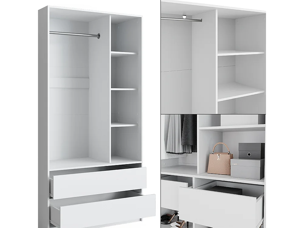 Armario blanco 100x50x200 elmo