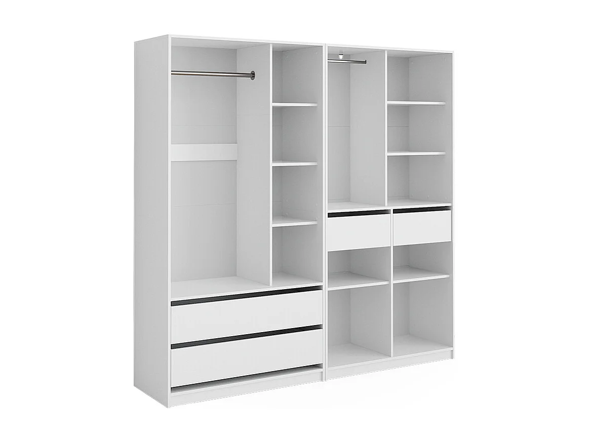 Armoire à vêtements blanc 100x50x200 elmo