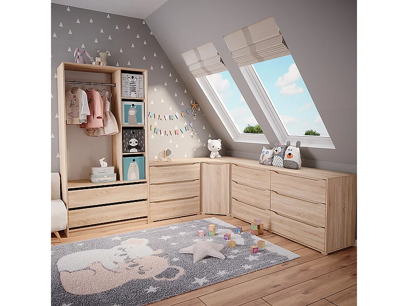 Kinderkleiderschrank sonoma 100x50x200 elmo