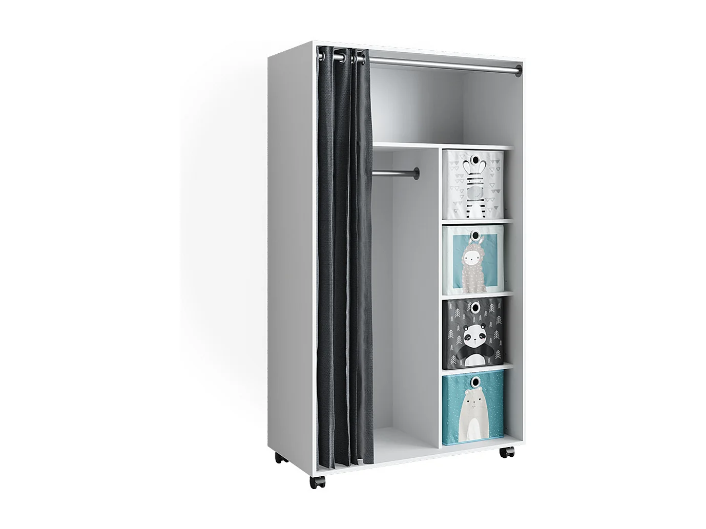 Kleiderschrank weiß 100x50x168 doros