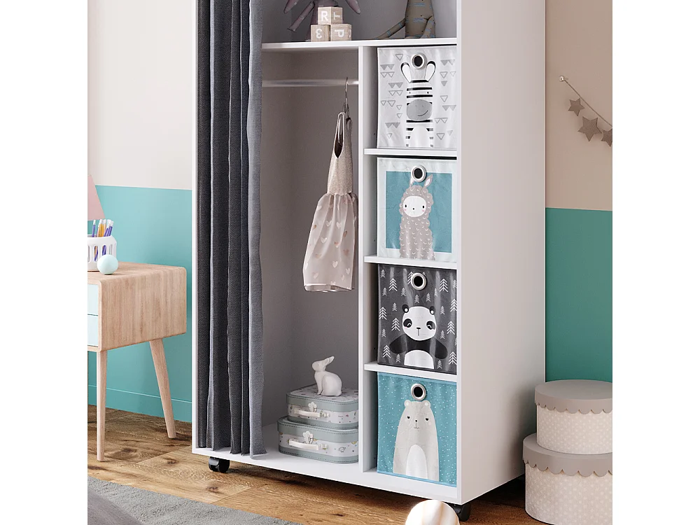 Kleiderschrank weiß 100x50x168 doros