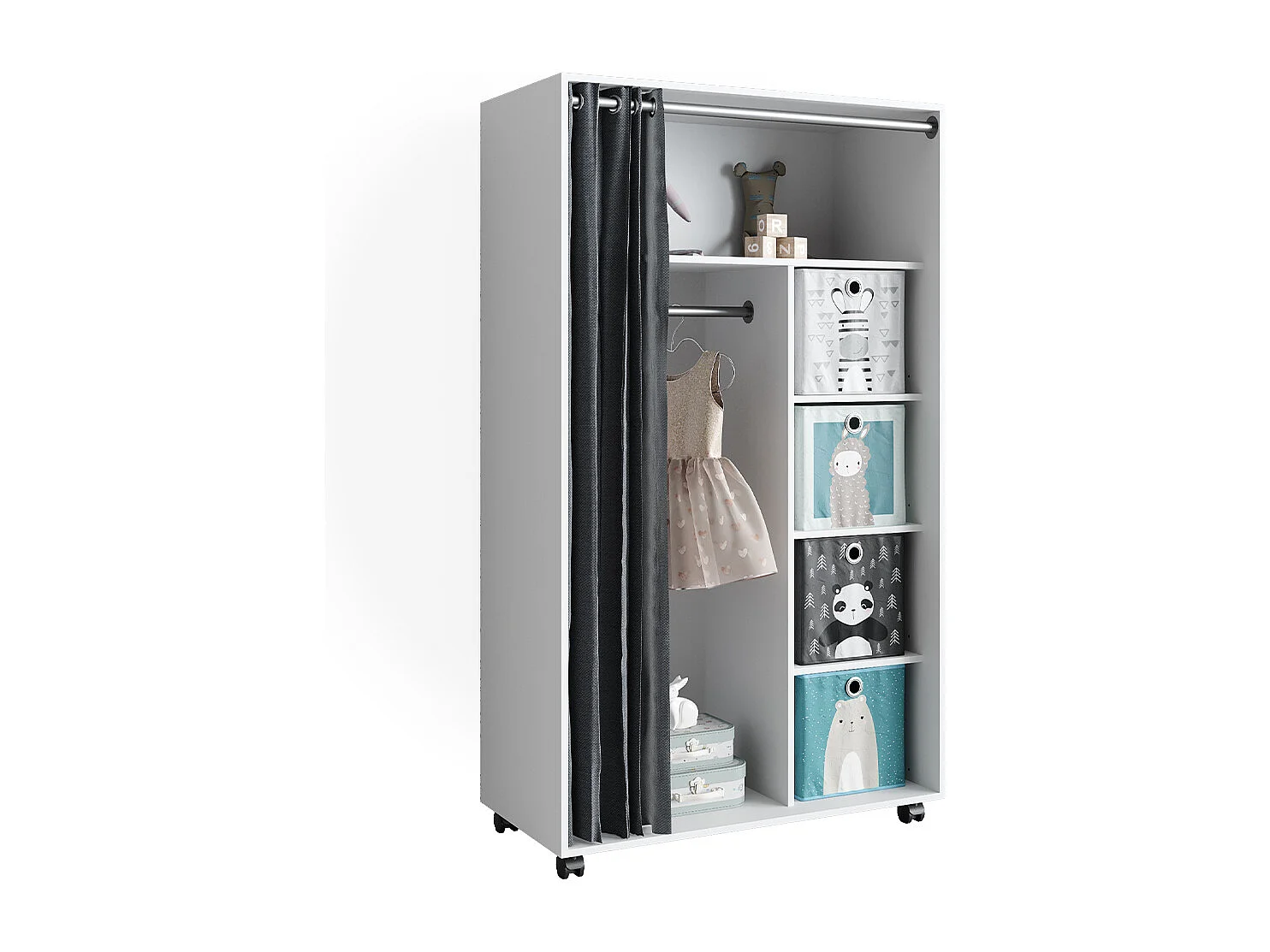 Kleiderschrank weiß 100x50x168 doros