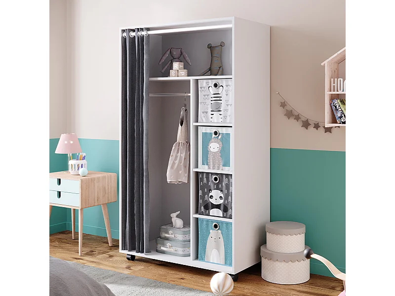 Kleiderschrank weiß 100x50x168 doros