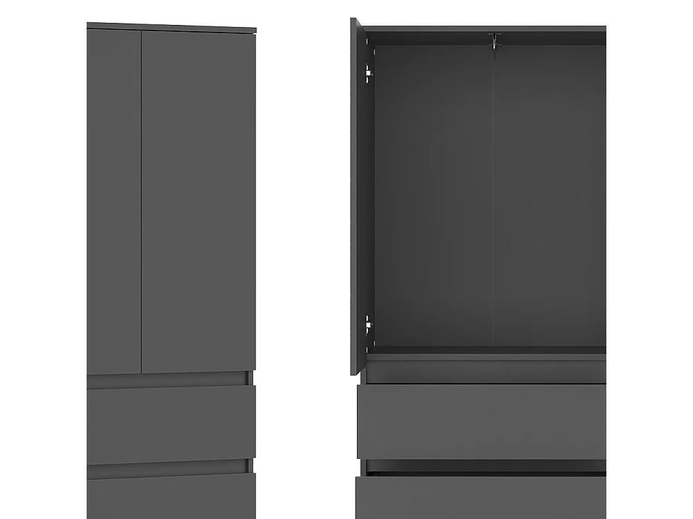 Armoire à vêtements anthracite 74x40x191.5 claus