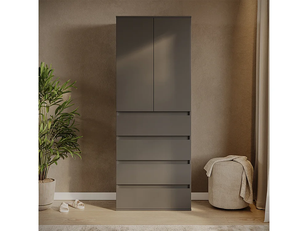 Kleiderschrank antracite 74x40x191.5 claus