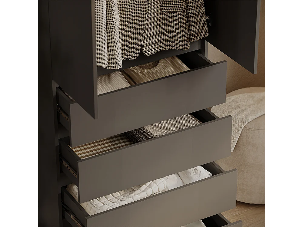 Kleiderschrank antracite 74x40x191.5 claus