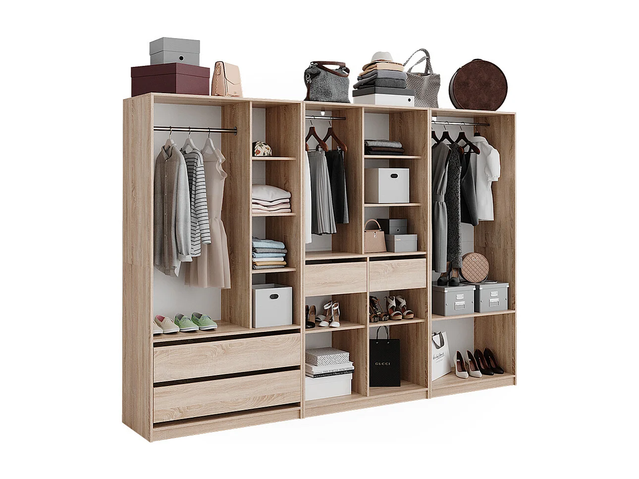 Armoire à vêtements sonoma 100x50x200 elmo