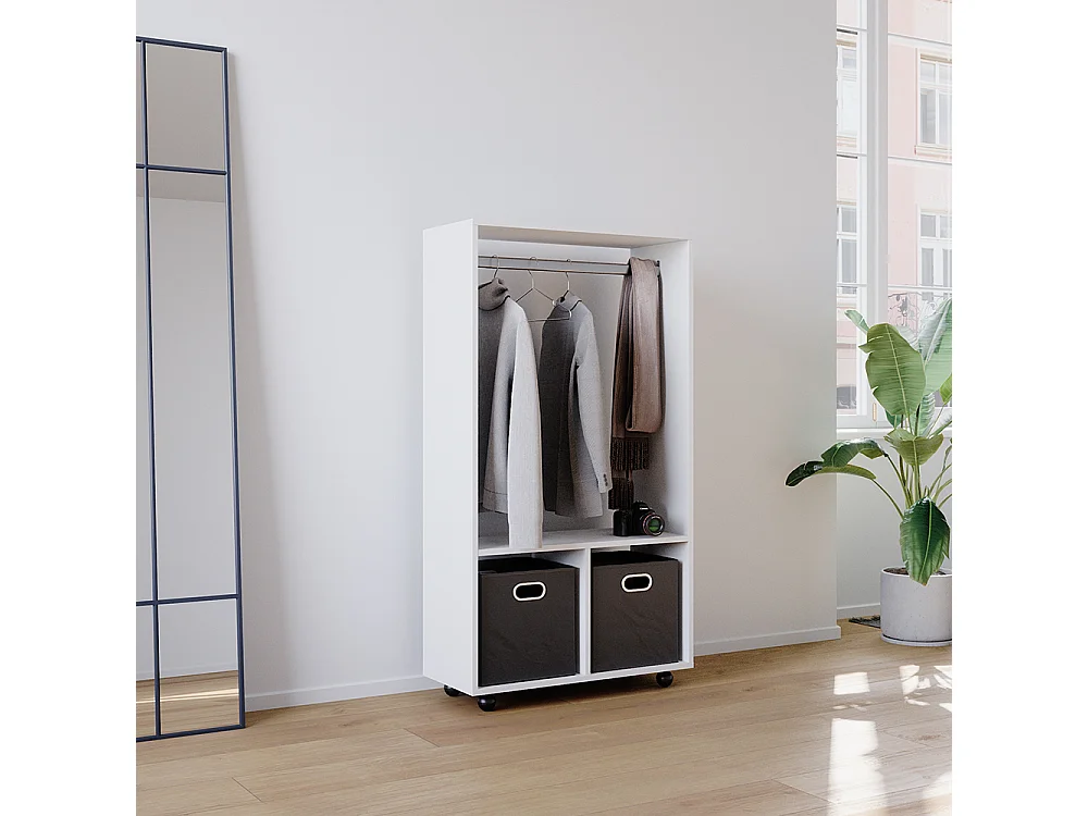 Armadio multifunzione bianco 70x30x128 sydney