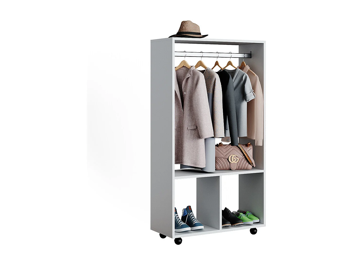 Armoire blanc 70x30x128 sydney