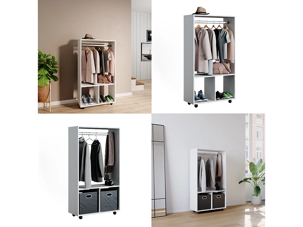 Armoire blanc 70x30x128 sydney