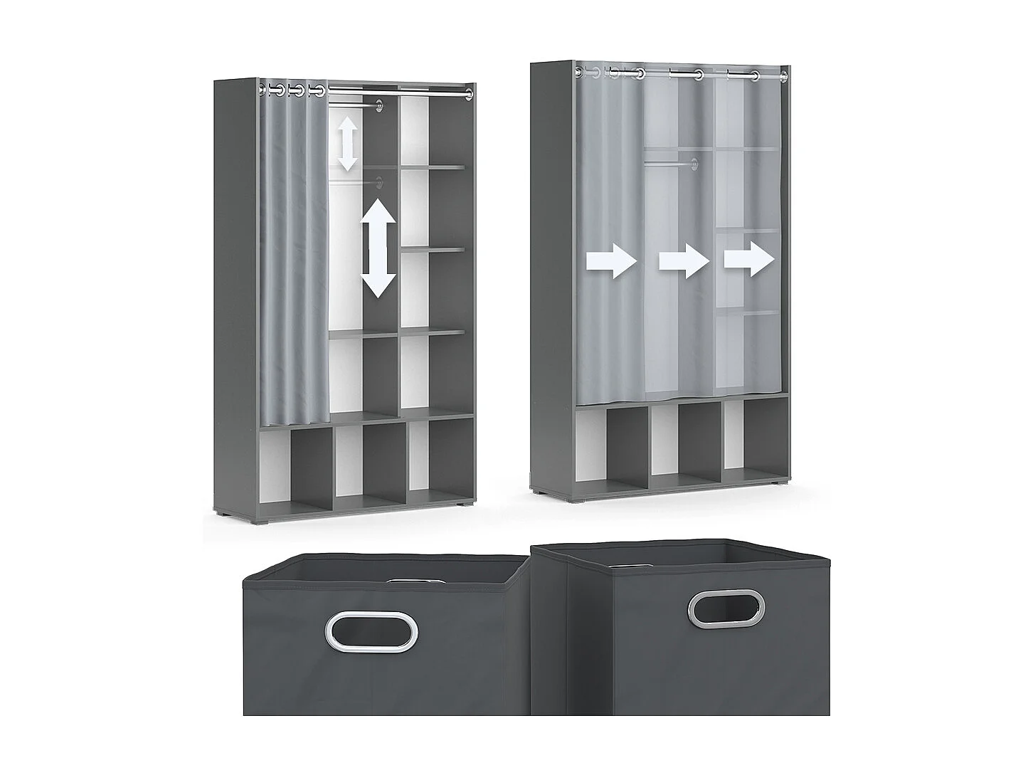 Armoire gris 38x105.8x178.1 luigi