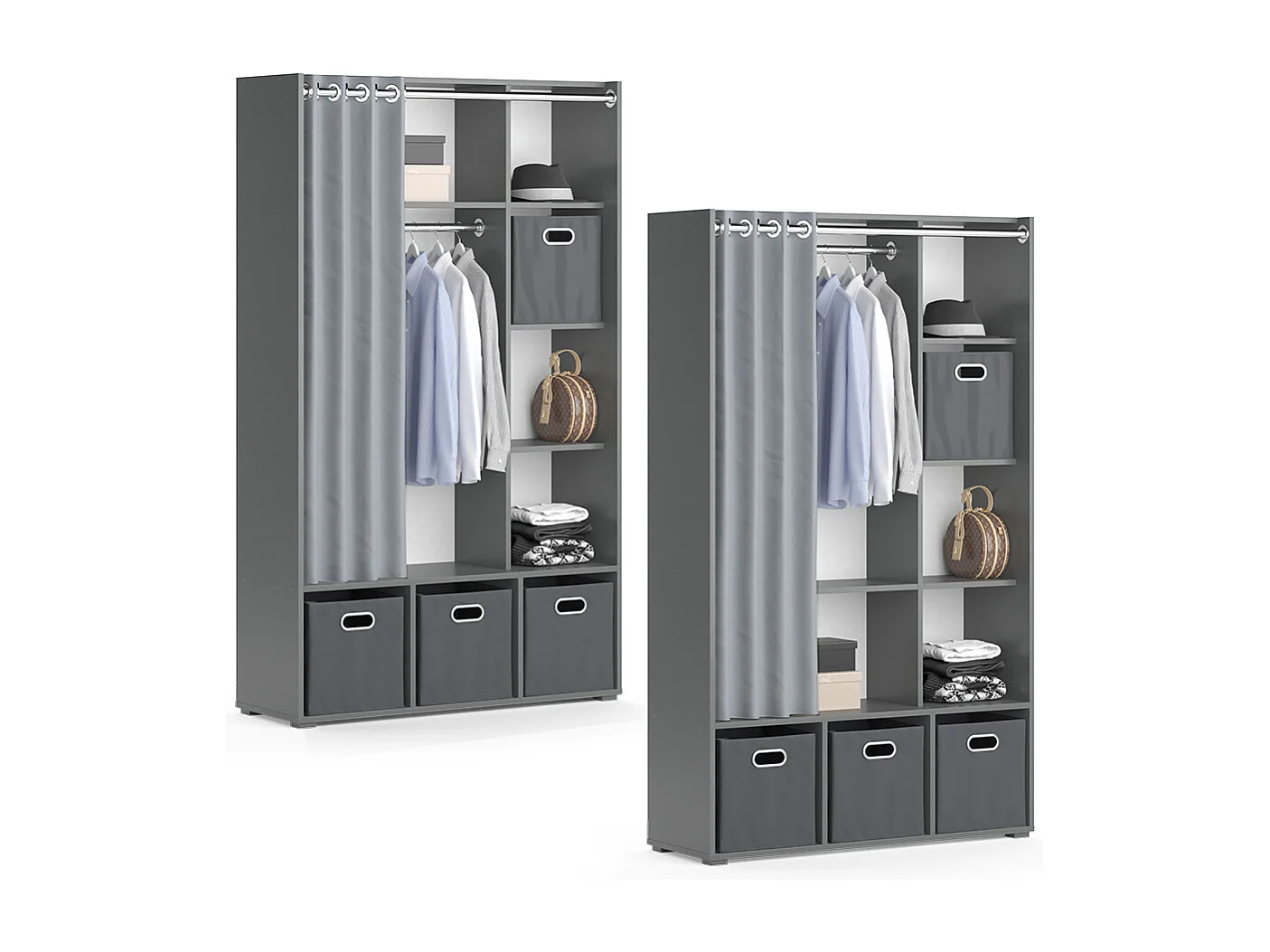 Armoire gris 38x105.8x178.1 luigi