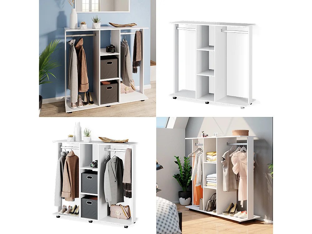 Armoire blanc 130x40x120 robbie