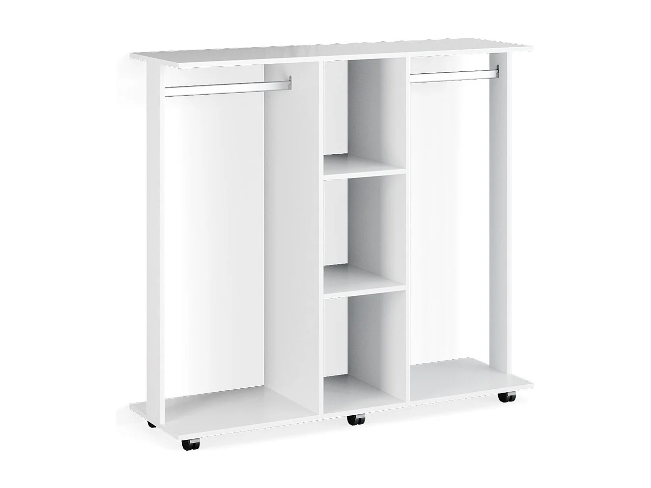 Tøjskab hvid 130x40x120 robbie