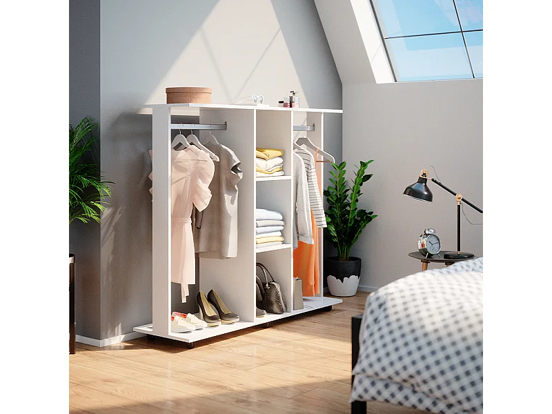 Armoire blanc 130x40x120 robbie